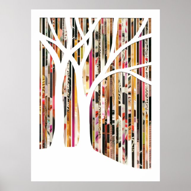 Skriv ut blandade media i Eco Art Träd Poster (Framsidan)