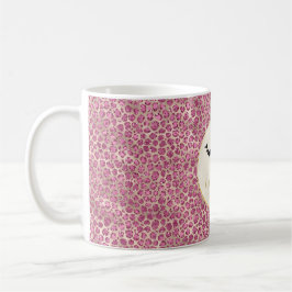 Skriv ut blankt Eyelash Guld Rosa Leopard Kaffemugg