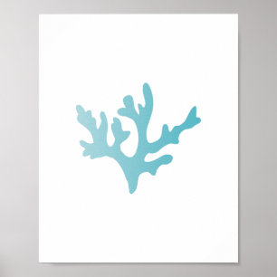 Skriv ut blått korallrevsblock poster