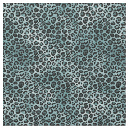 Skriv ut blått leopard tyg