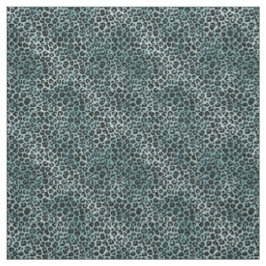 Skriv ut blått leopard tyg