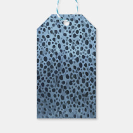 Skriv ut blått och svart fisk presentetikett