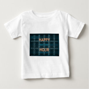 Skriv ut blått vektordiagram i lycklig tee shirt