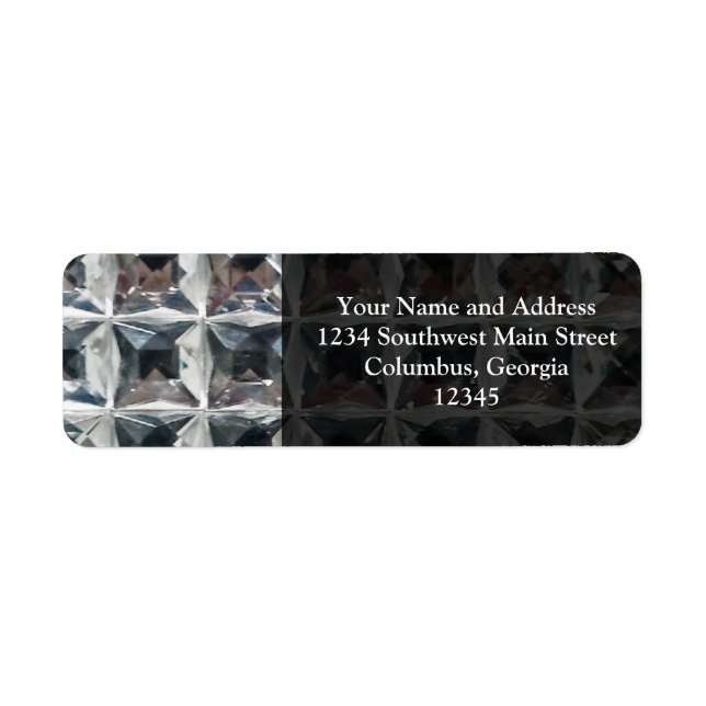 Skriv ut block för kristallisering returadress etikett (Framsidan)