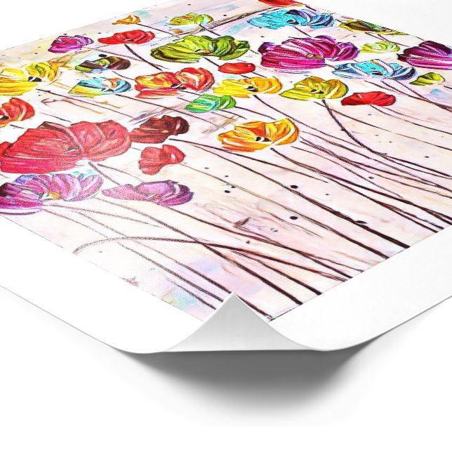 Skriv ut blommigt Art Fototryck (Hörn)