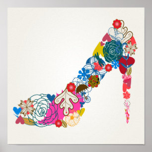 Skriv ut blommigt Couture (2) Poster