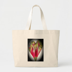 Skriv ut blommigt Heart Art Art Jumbo Tygkasse