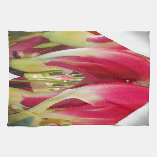 Skriv ut blommigt Heart Art Art Kökshandduk (Horisontell)