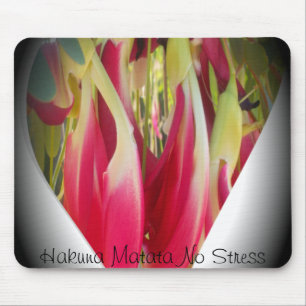 Skriv ut blommigt Heart Art Art Musmatta