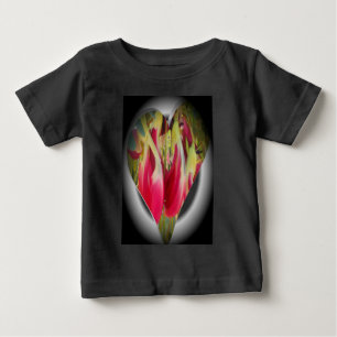 Skriv ut blommigt Heart Art Art T Shirt