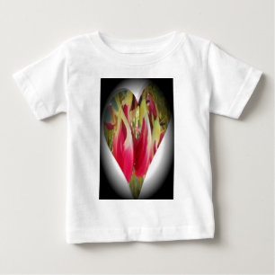 Skriv ut blommigt Heart Art Art Tee