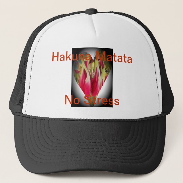 Skriv ut blommigt Heart Art Art Truckerkeps (Framsida)