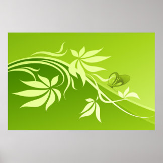 Skriv ut blommigt Mode 4 Poster