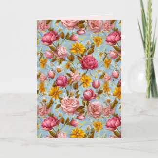 Skriv ut Blommigten Antique Stil Kort