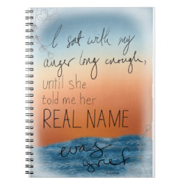 Skriv ut Blommigten Grief och Anger citattecken Anteckningsbok