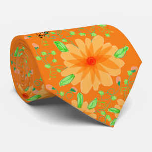 Skriv ut Blommigten herrkläder med flödesomformad Slips