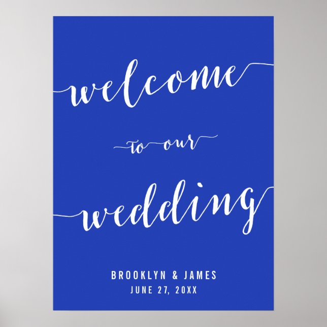 Skriv ut blott Royal Bröllopsmottagningsskylt Skri Poster (Framsidan)
