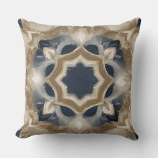 Skriv ut Blue Beige Farmhouse Kudde