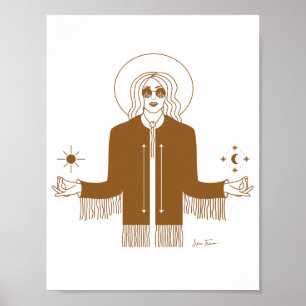 Skriv ut Boho Hippie Rust Wall Art Poster