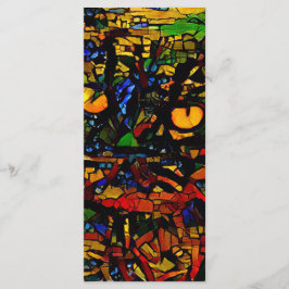 Skriv ut bokmärke för färglöst mosaikkonst meny