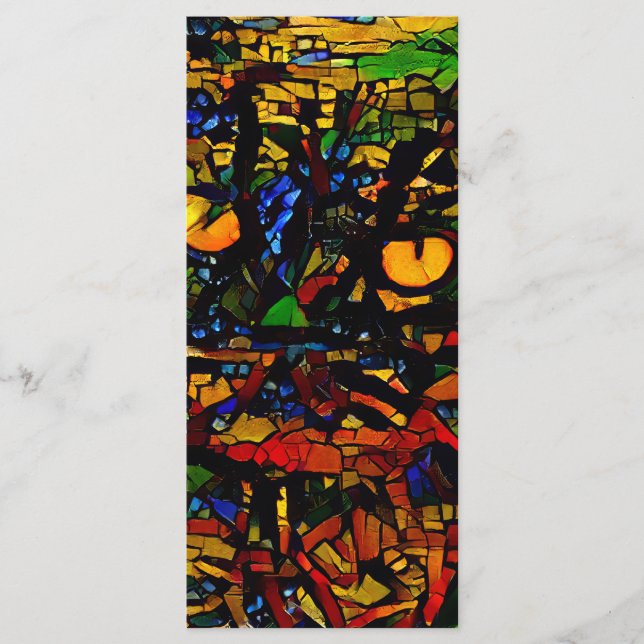 Skriv ut bokmärke för färglöst mosaikkonst meny (Framsida)