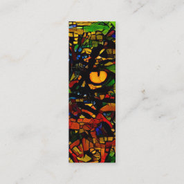 Skriv ut bokmärke för färglöst mosaikkonst mini visitkort