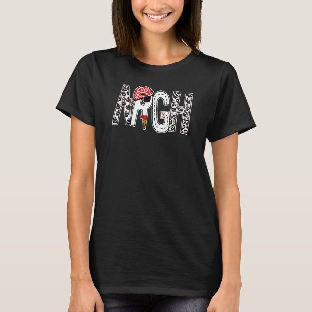 Skriv ut Brev för Argh Cute Pirat T Shirt (Framsida)