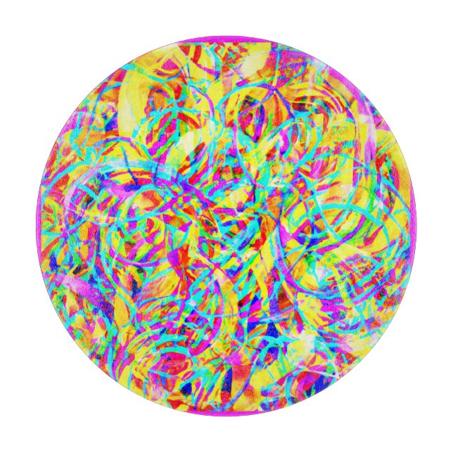 Skriv ut Bright Neon Mönster (Framsidan)