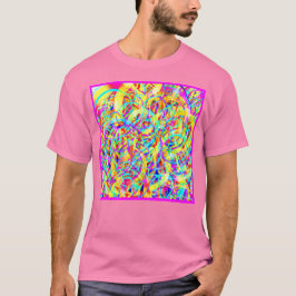 Skriv ut Bright Neon Mönster T Shirt