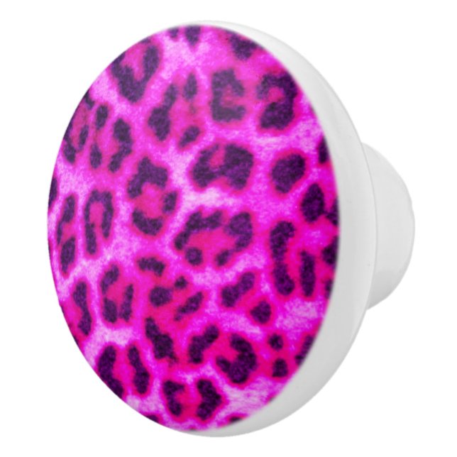 Skriv ut Bright Rosa Leopard Knopp (Höger)