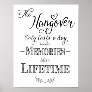 Skriv ut Bröllop-signaturhangover för modern kalli Poster