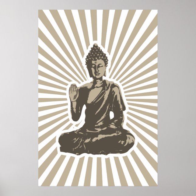 Skriv ut buddha Rays Poster (Framsidan)
