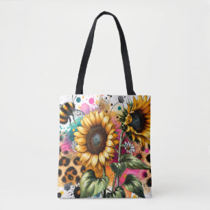 Skriv ut "Bumble Bee Sunroll Leopard" Tygkasse