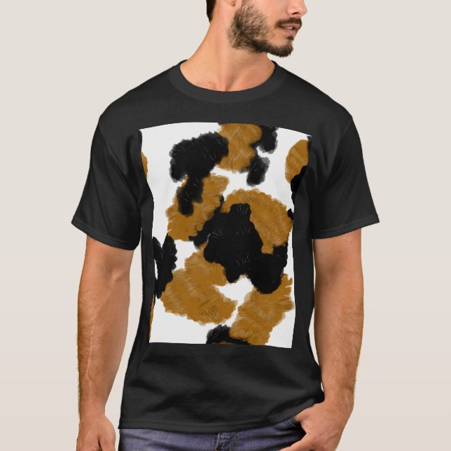 Skriv ut Calico Cat Päls T Shirt (Framsida)