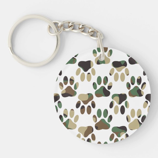 Skriv ut Camo Mönster Hund Paw (Framsidan)