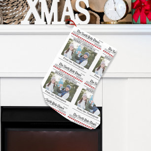 Skriv ut Candy cane på i cute Photo Whimsical News Liten Julstrumpa