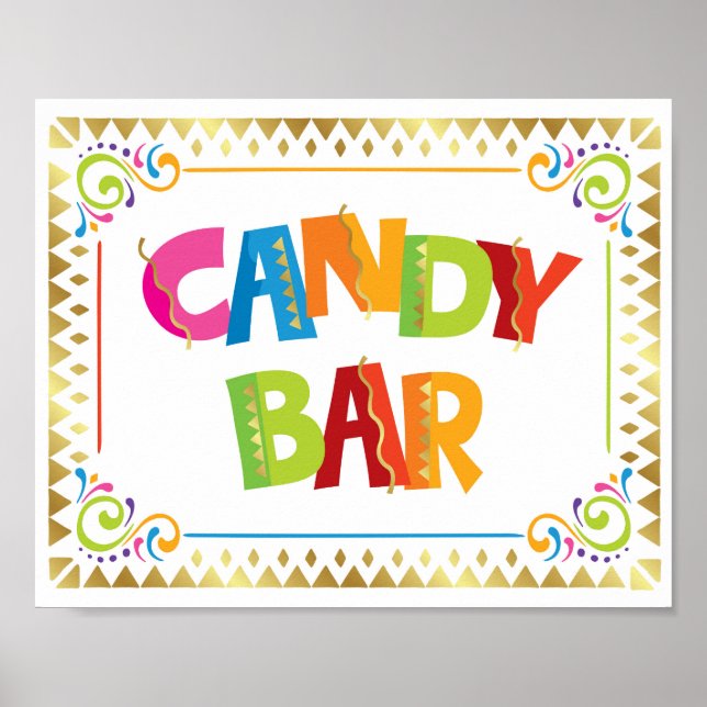 Skriv ut CANDY PUB Fiesta Party Poster (Framsidan)