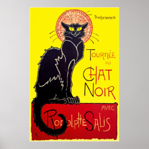 Skriv ut Chatta Noir Black Cat Vintage affisch