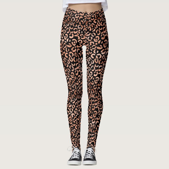 Skriv ut Chic av leopard på djur Leggings (Framsida)
