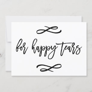 Skriv ut chic Hand Lettered Bröllop Lycklig Tårar