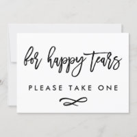 Skriv ut chic Hand Lettered Bröllop Lycklig Tårar