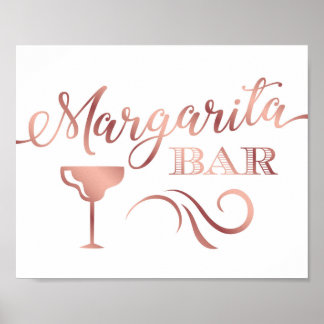 Skriv ut chic Ro Guld MARGARITA PUB Poster