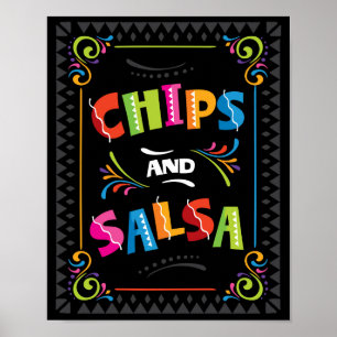 Skriv ut chip AND SALSA Fiesta Party Poster