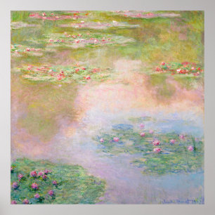SKRIV UT Claude Monet (40" x 40") Nymphéas Poster