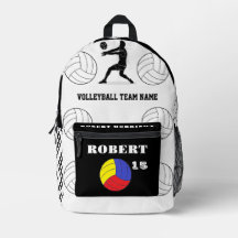 Skriv ut Clix Sew Bag volleyball, svartvit modern