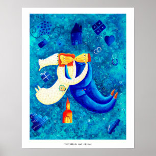 Skriv ut Contemporaryn Bröllop Poster