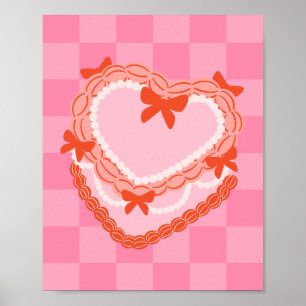 Skriv ut coquette Cake-kopia Girly Trendig Wall Poster