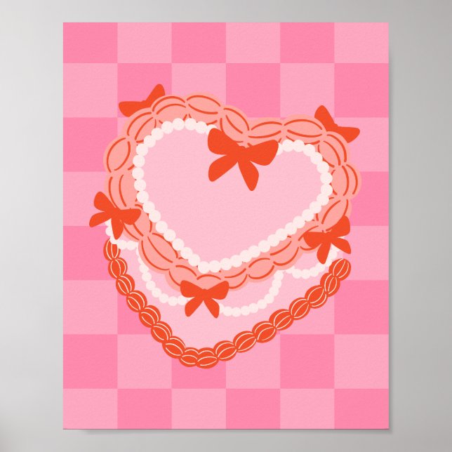 Skriv ut coquette Cake-kopia | Girly Trendig Wall  Poster (Framsidan)