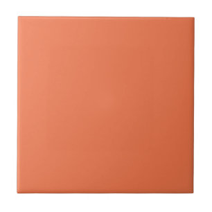 Skriv ut Coral Ro Orange Solid Färg Kakelplatta