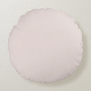 Skriv ut Creamy Coconut Neutralt Solid Färg Rund Kudde